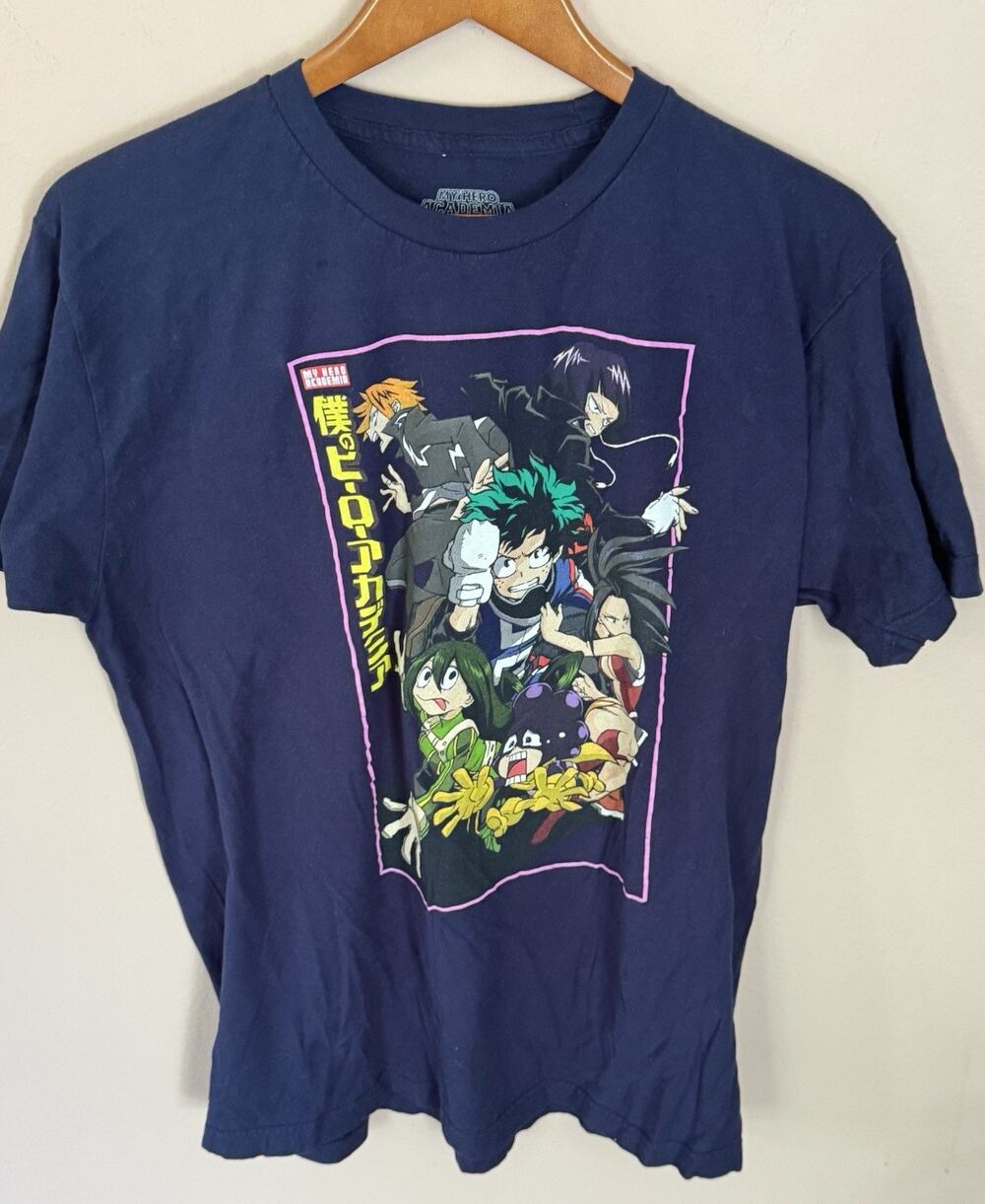 My Hero Academia Anime Blue T-Shirt Large